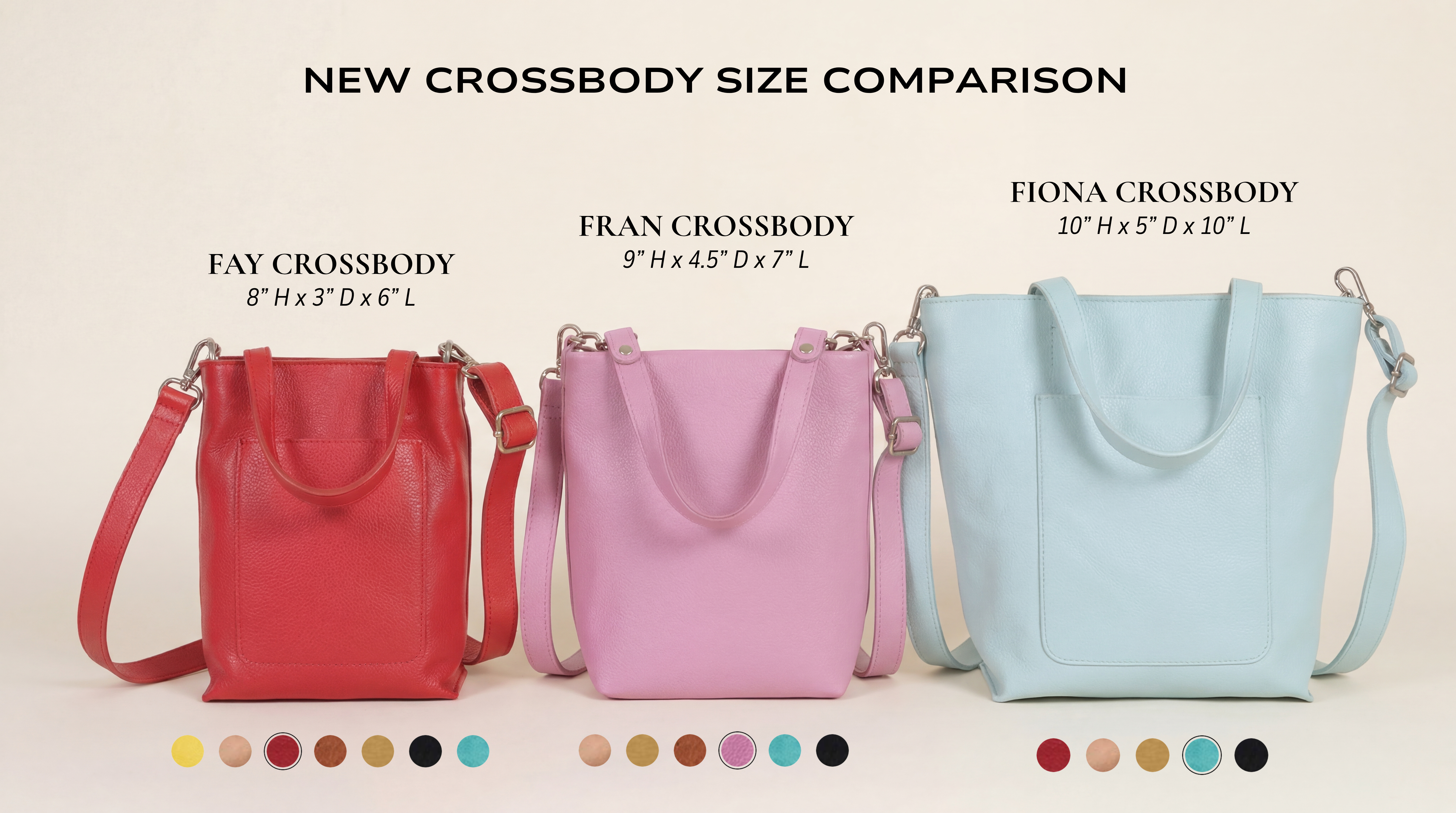 Lucy, Ezra & Lilly Hands-Free Leather Bags