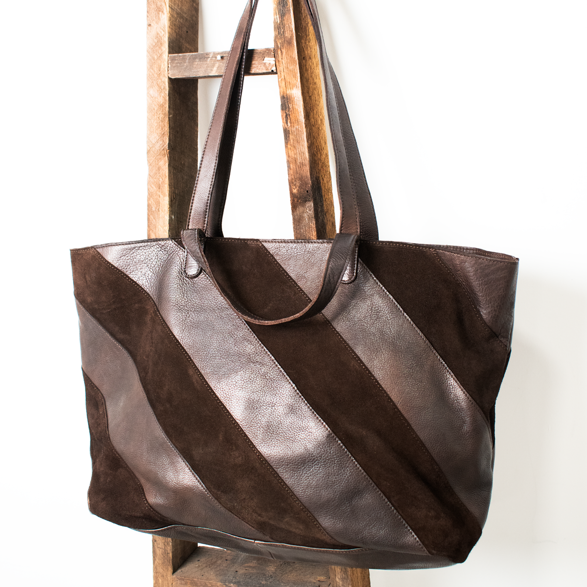 Tanya Suede Leather Tote Bag