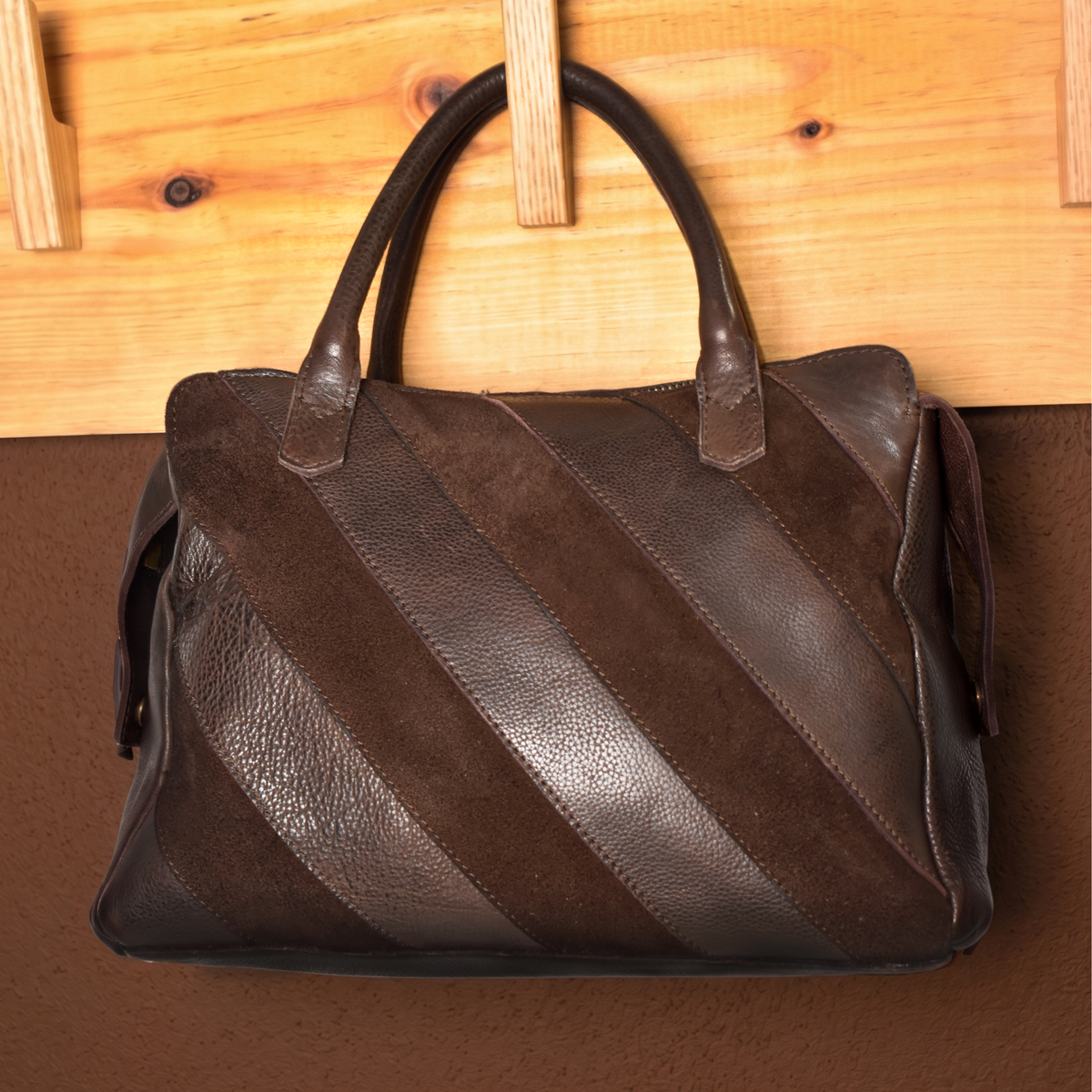 James Suede Leather Crossbody Bag