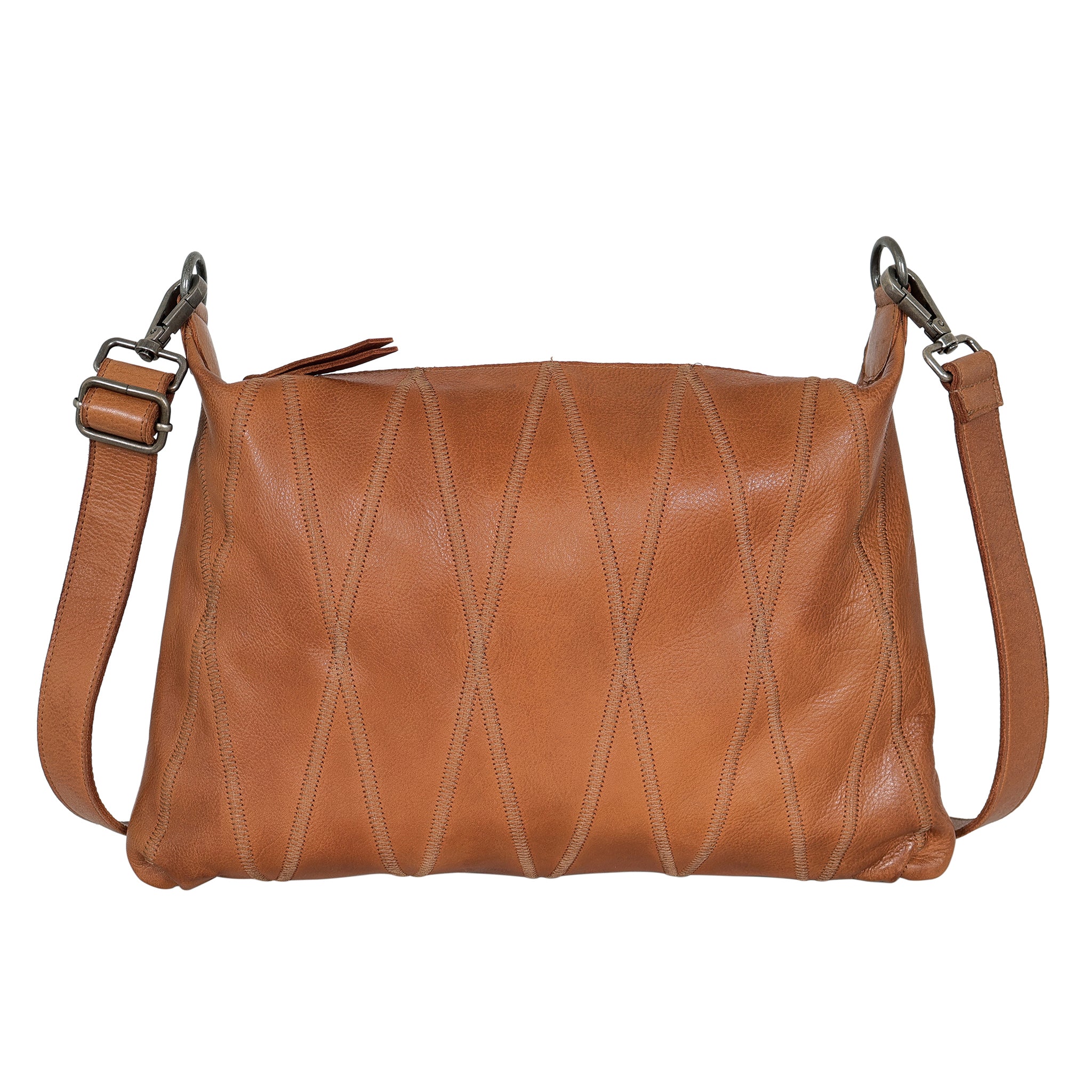 Avery Diamond Leather Crossbody Bag - Latico Leathers