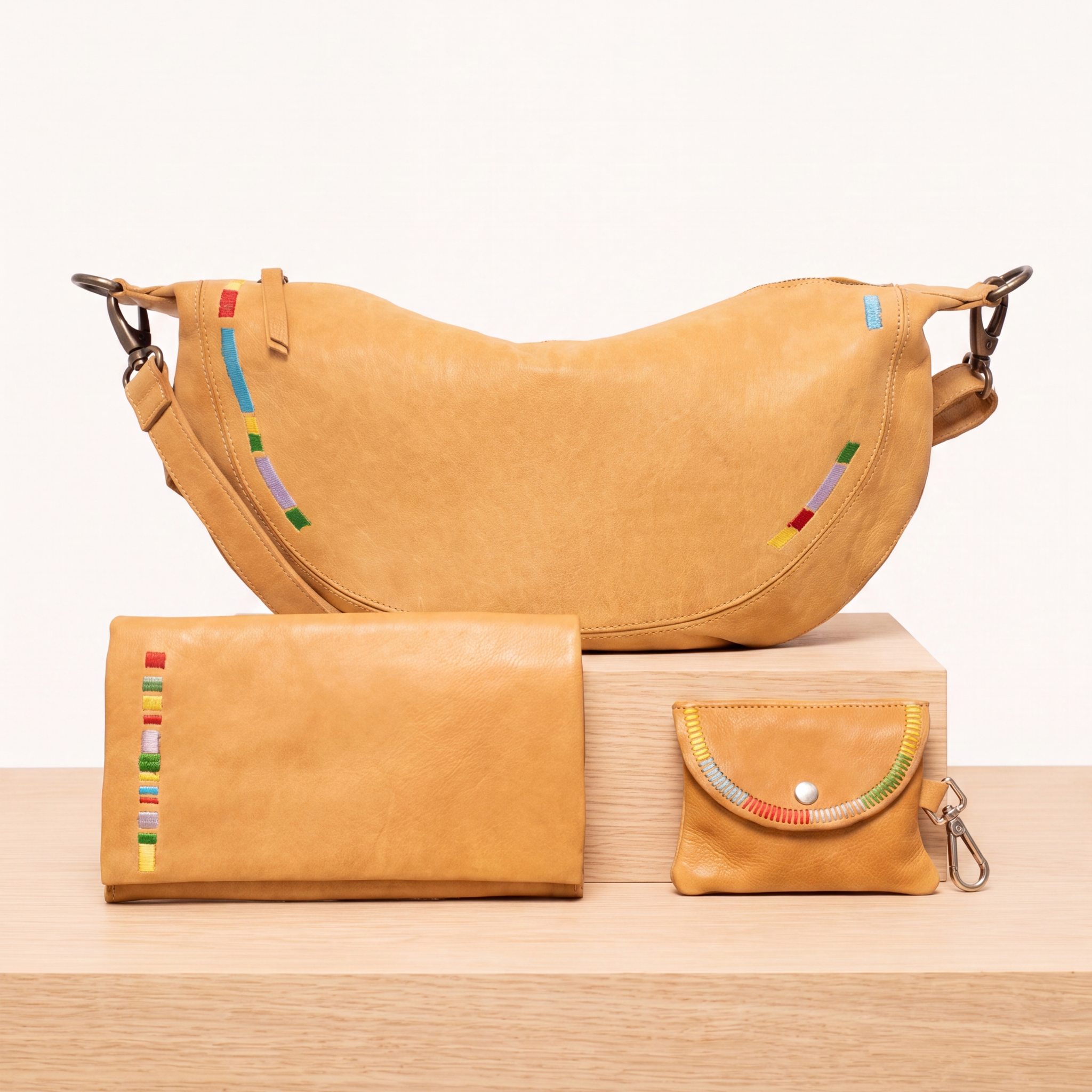 Camel Embroidered Bundle - Latico Leathers