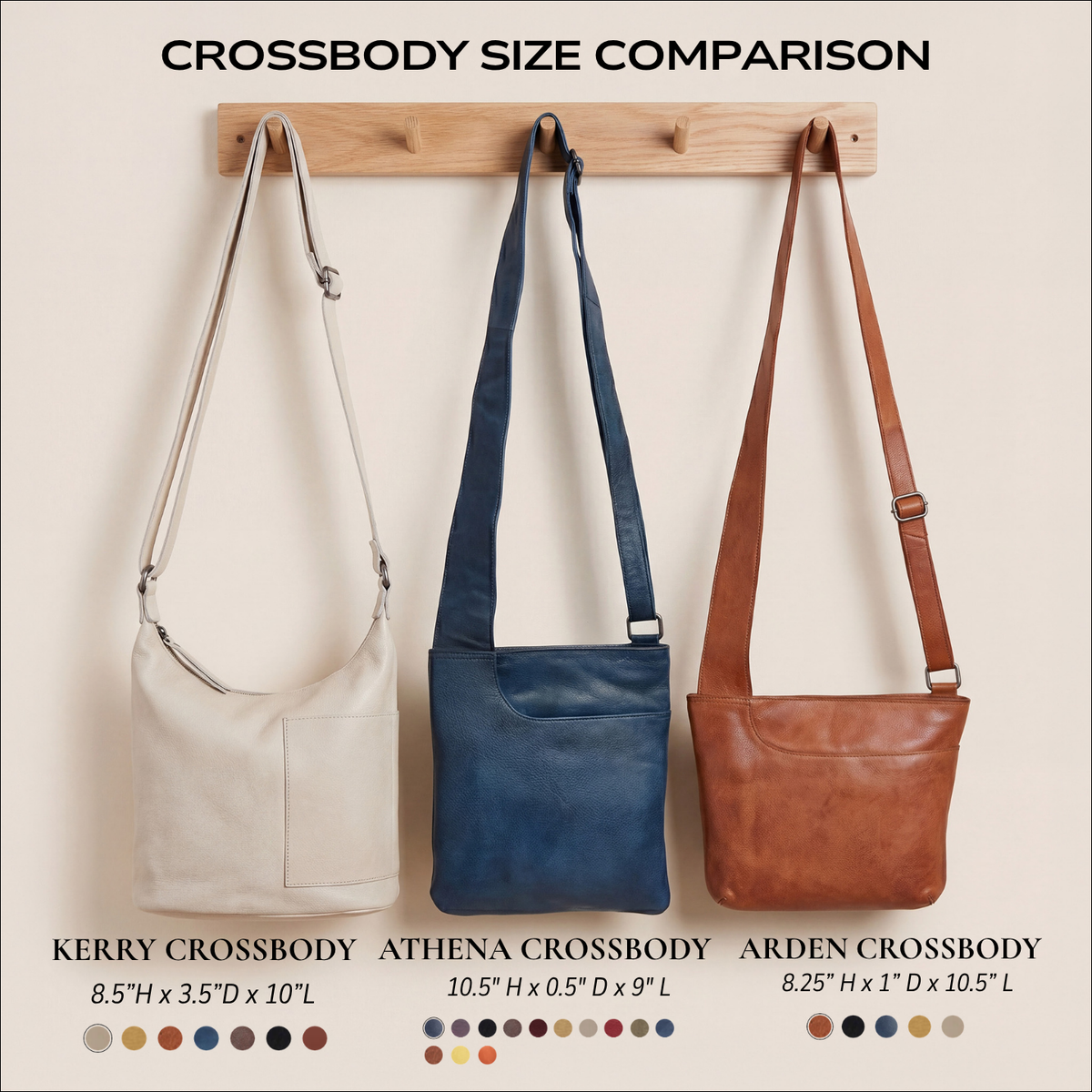 Kerry Leather Crossbody Bag - Latico Leathers