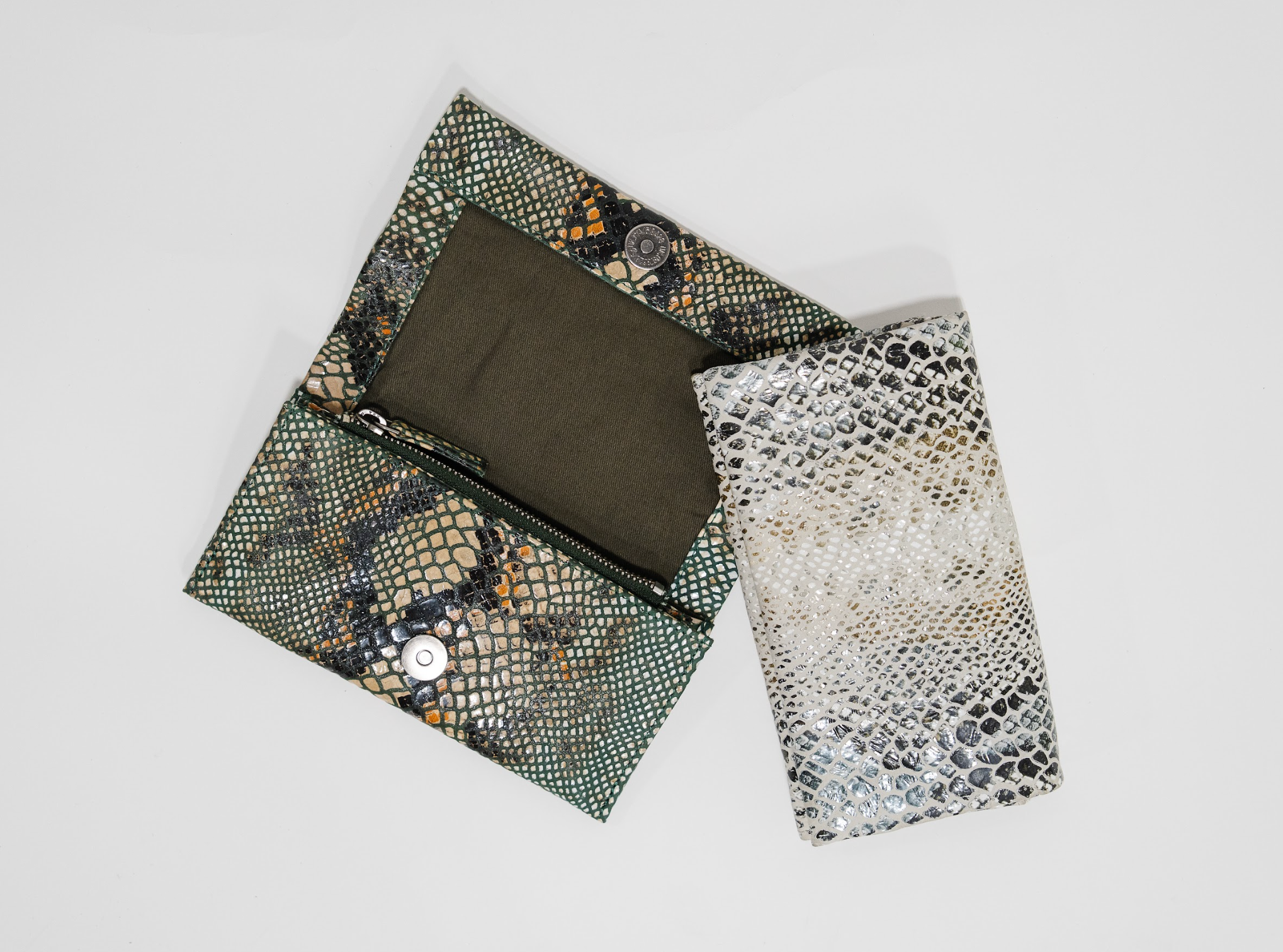 Cobra Foil Leather Handbags