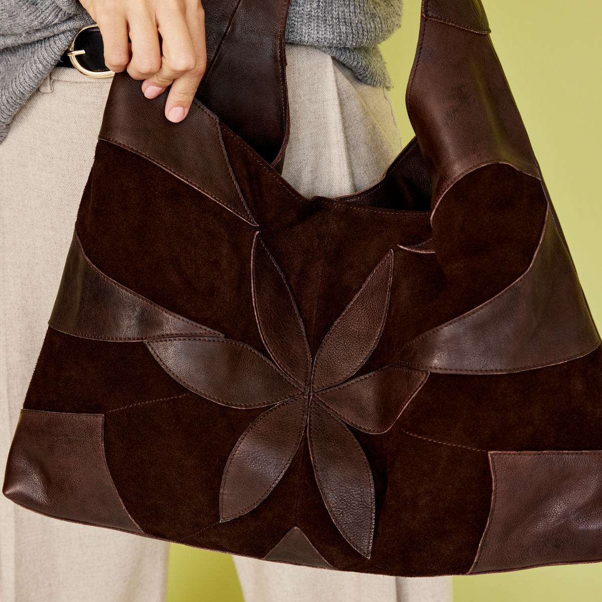 Petite Lindsey Suede Leather Shoulder Bag