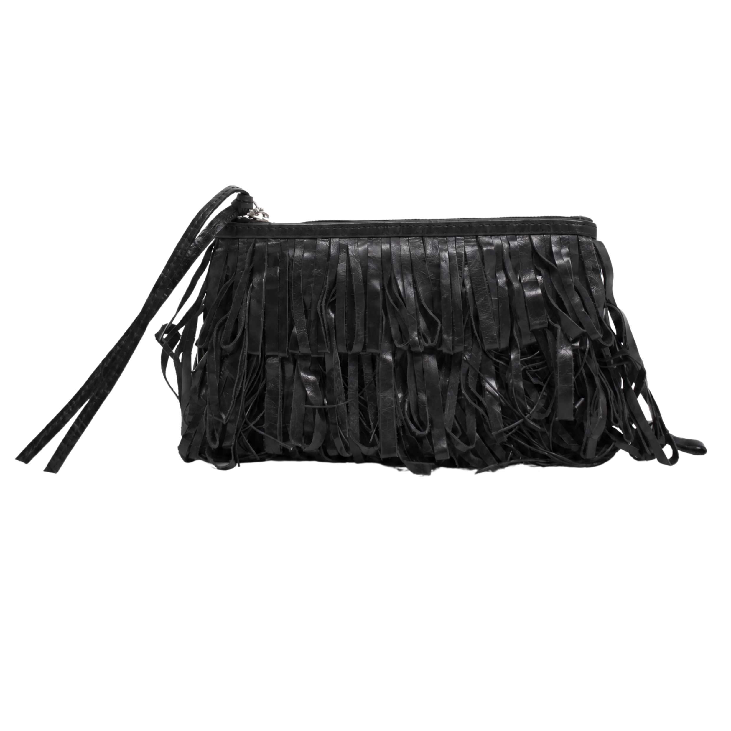 Le Cirque Fringe Wristlet in Black