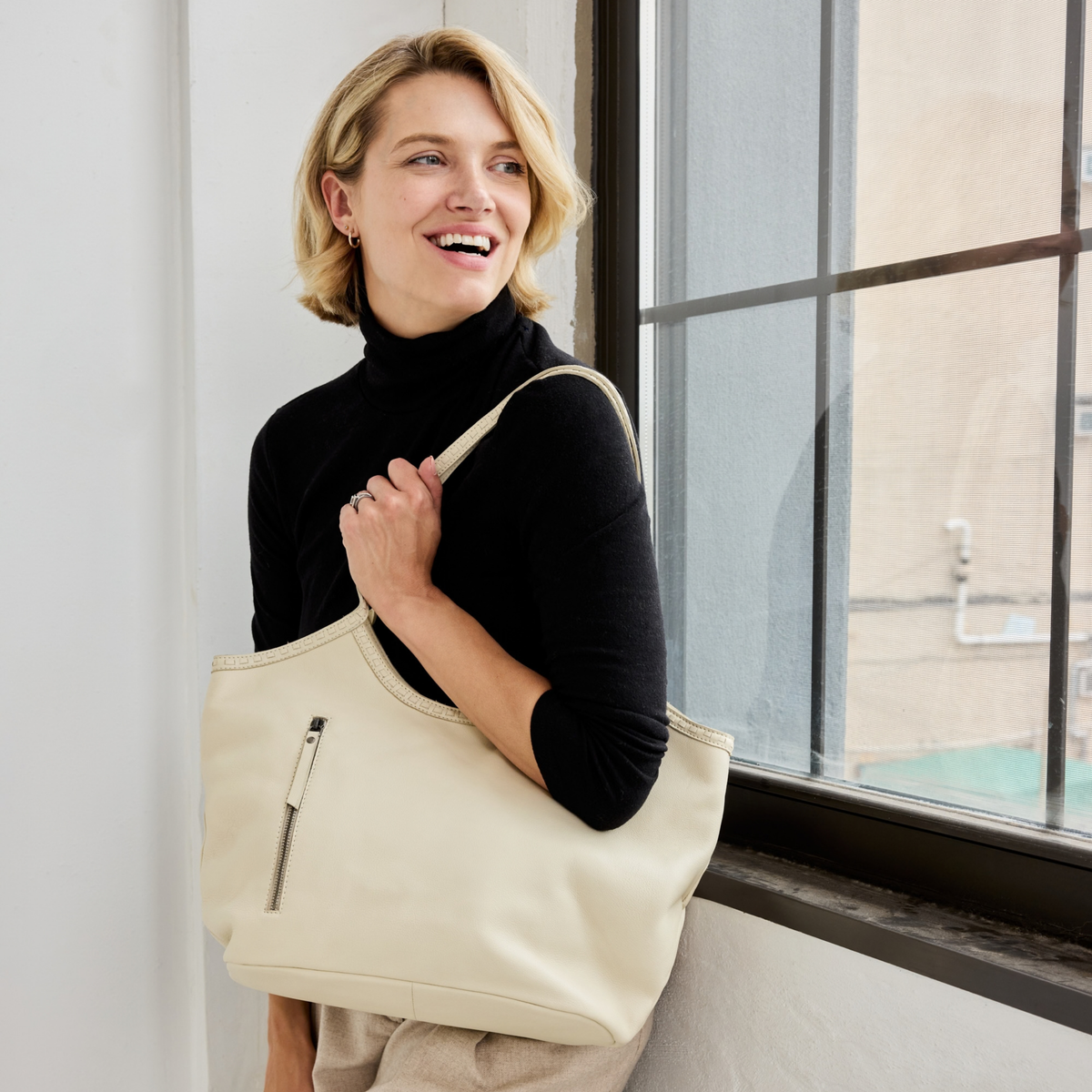 Fina Stain-Washed Leather Tote Bag - Latico Leathers
