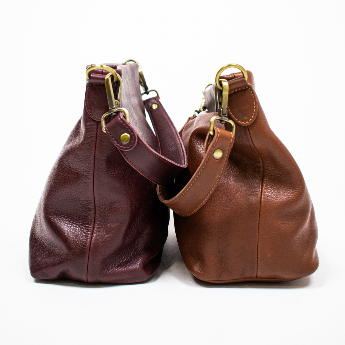 Avery Milled Leather Crossbody Bag