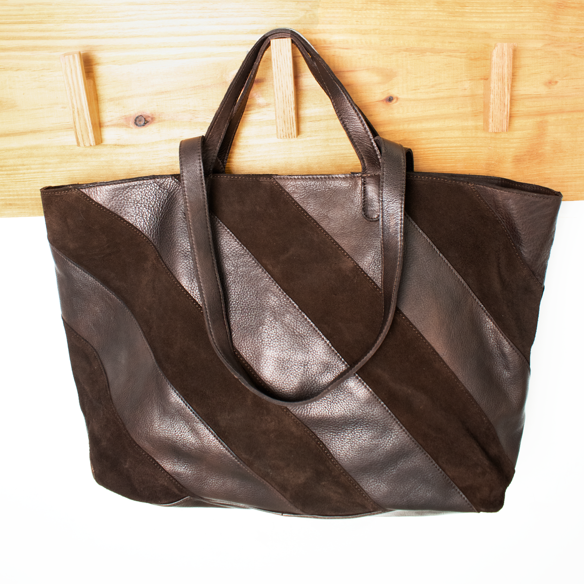 Tanya Suede Leather Tote Bag