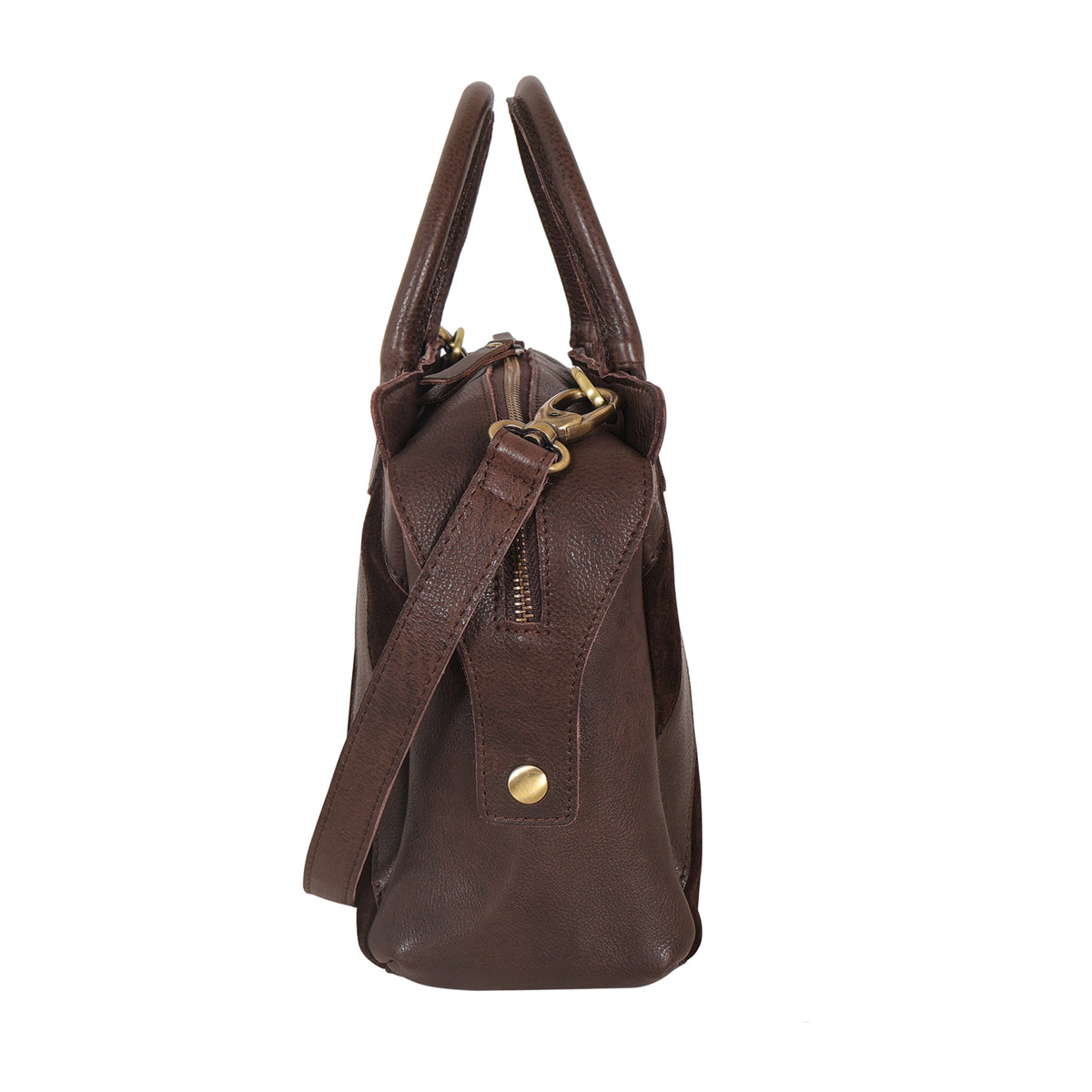 James Suede Leather Crossbody Bag