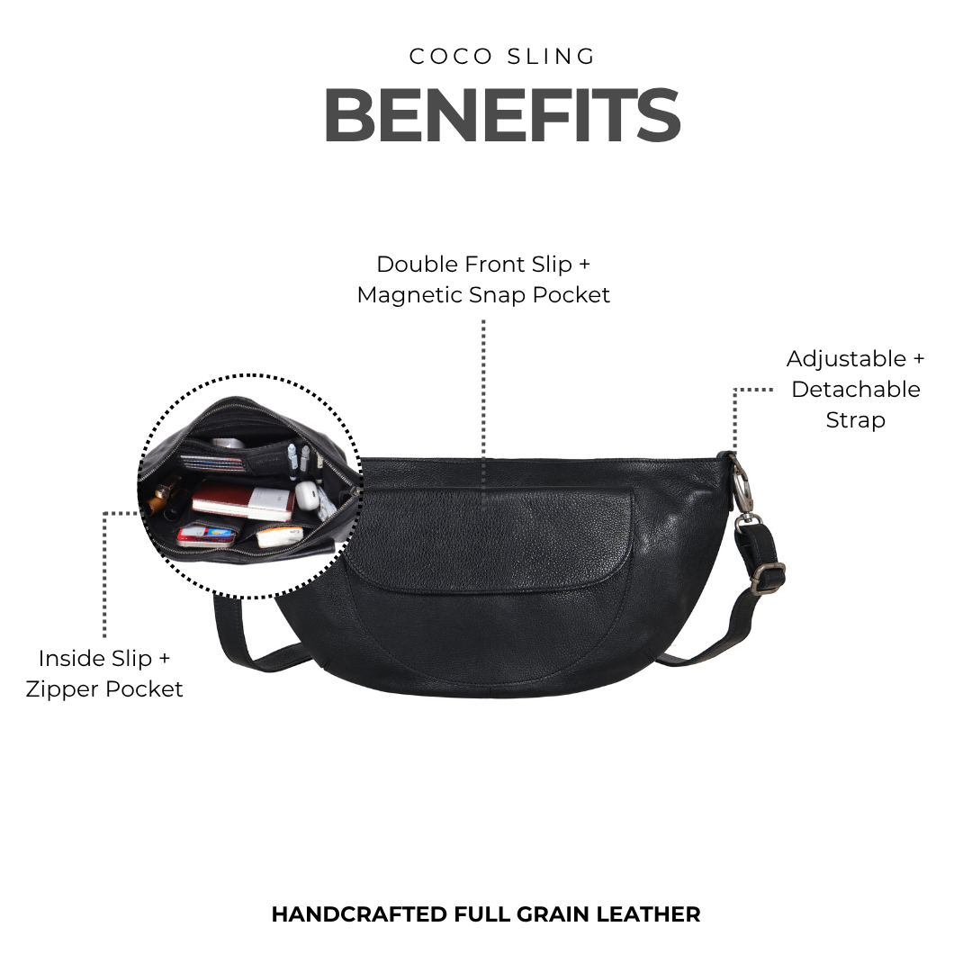 Coco Leather Sling Bag - Latico Leathers