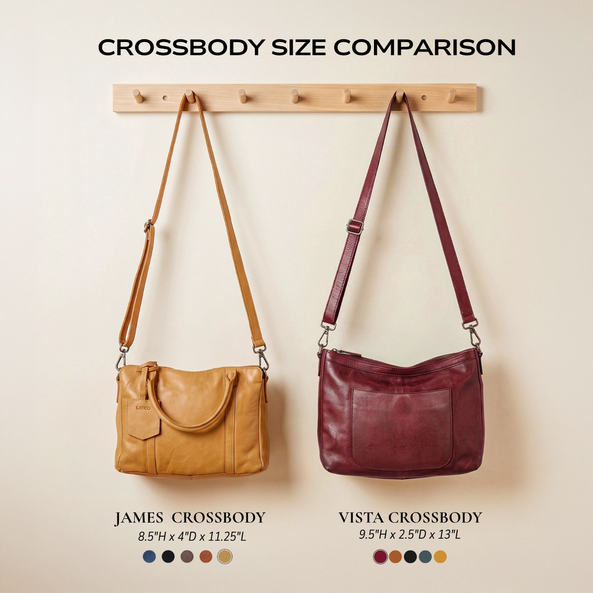 Vista Leather Crossbody Bag - Latico Leathers