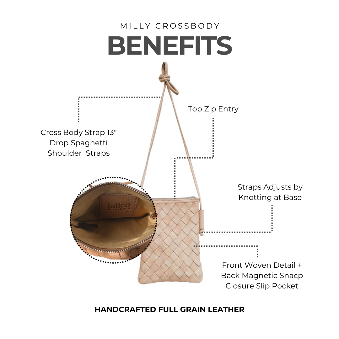 Milly Leather Crossbody Bag - Latico Leathers