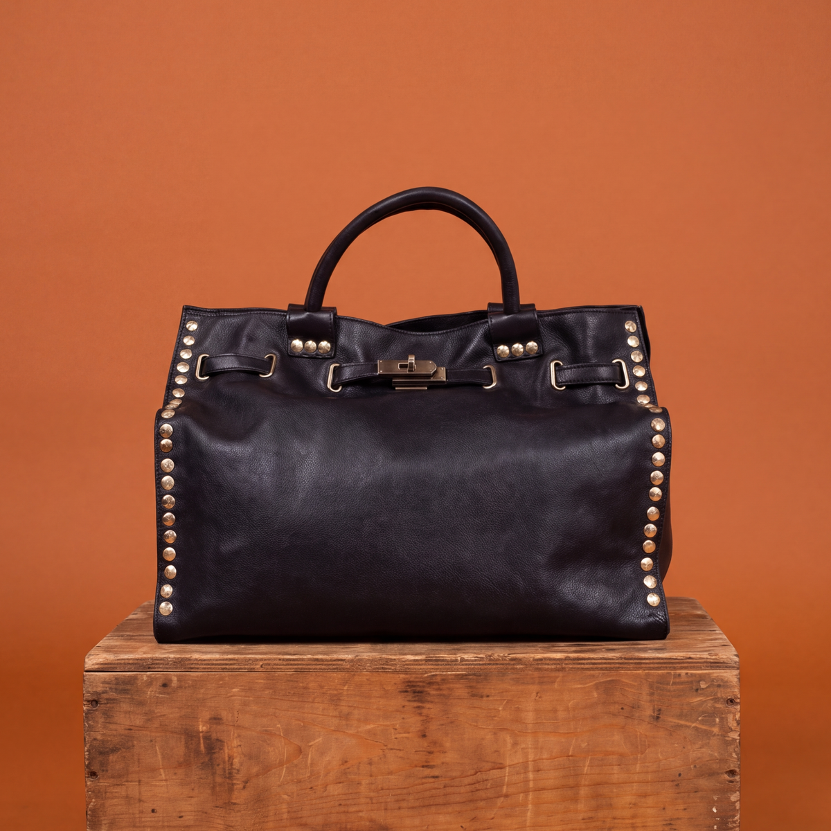 Mare Milled Leather Crossbody Bag