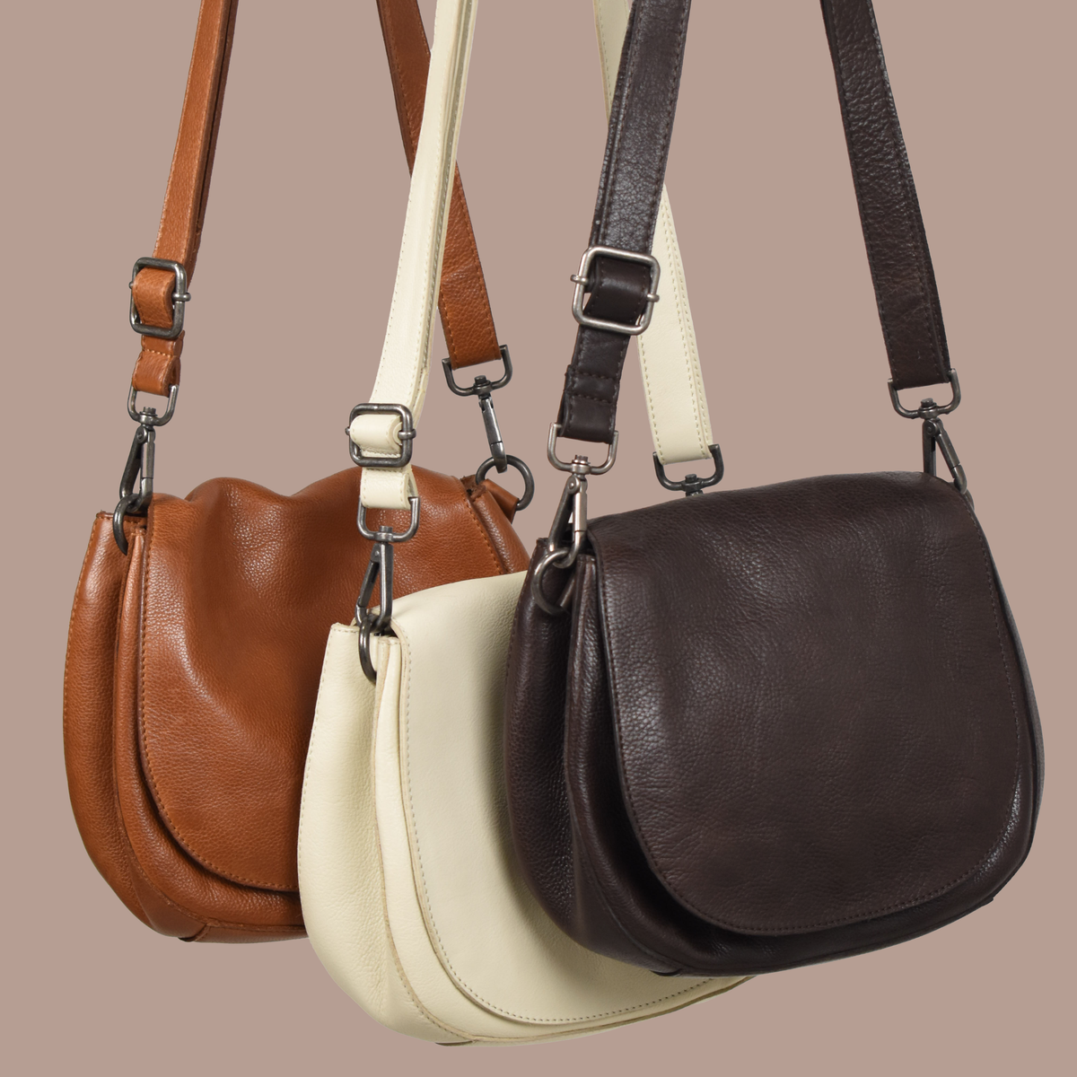 Ridge Stain-Washed Leather Crossbody Bag - Latico Leathers