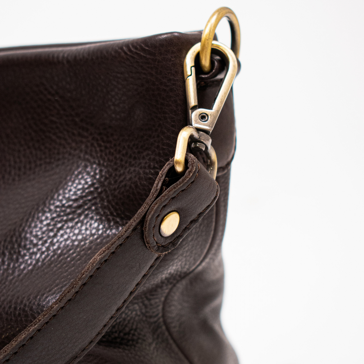 Tabor Milled Leather Crossbody Bag
