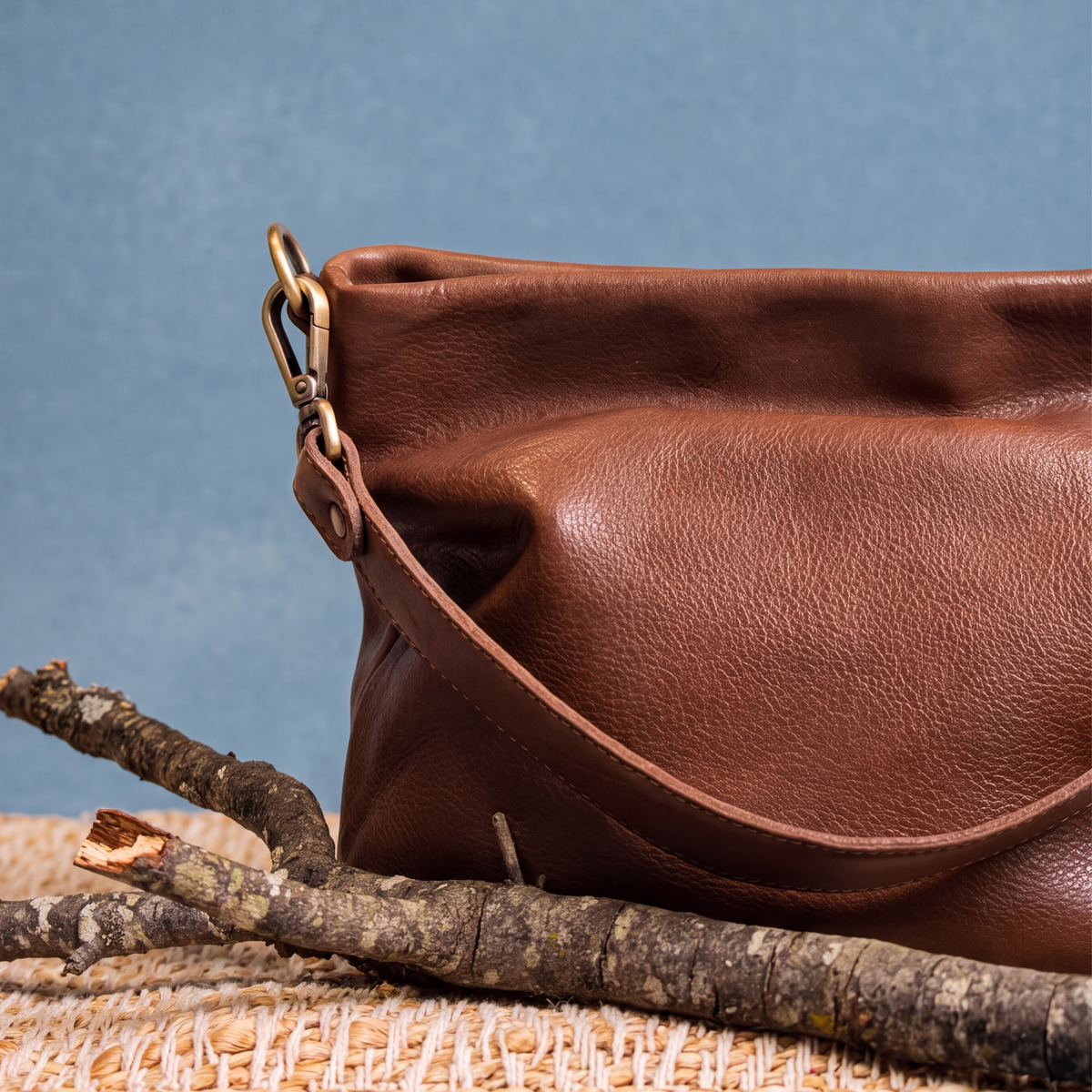 Tabor Milled Leather Crossbody Bag